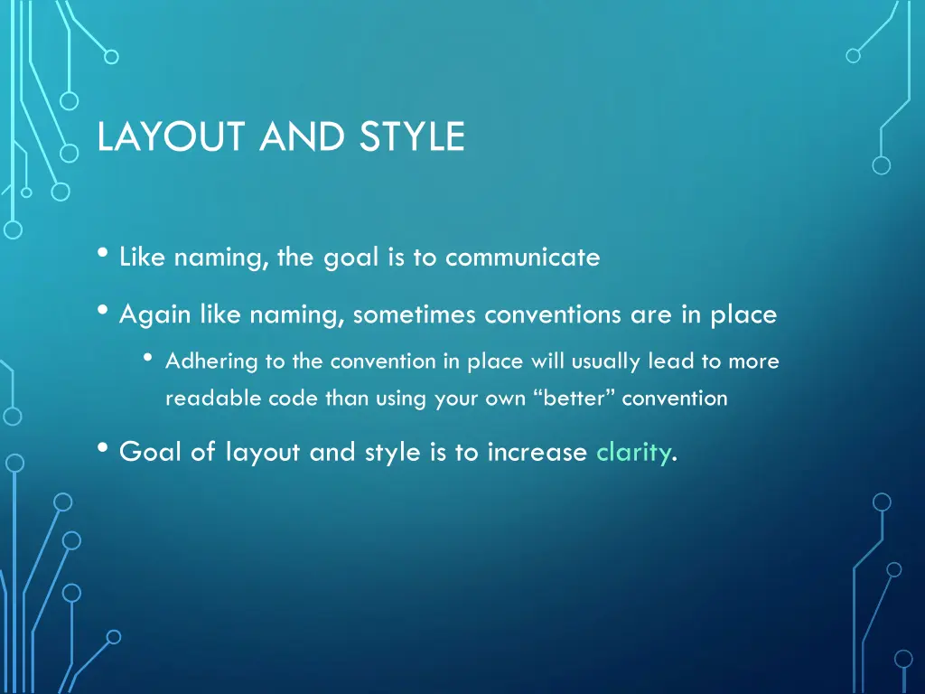 layout and style