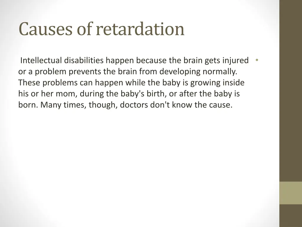 causes of retardation