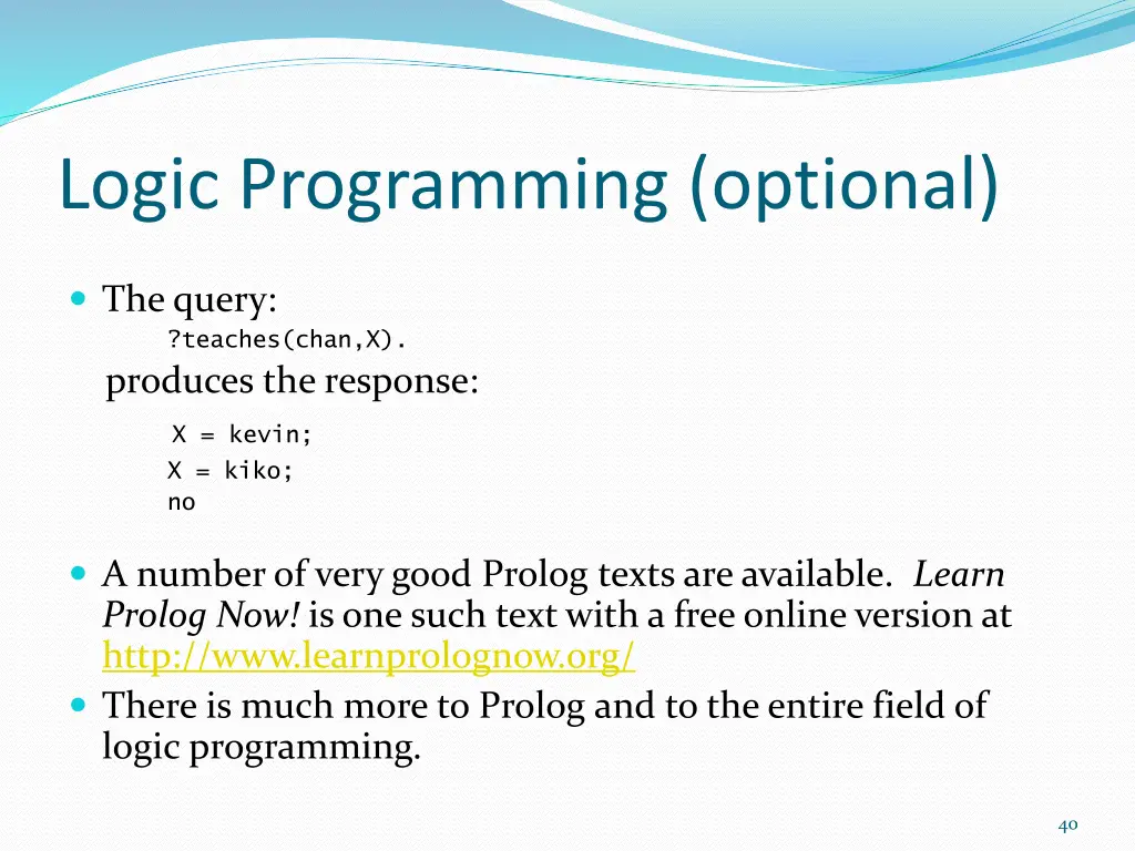 logic programming optional 3