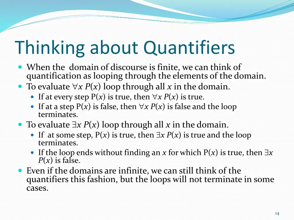thinking about quantifiers when the domain