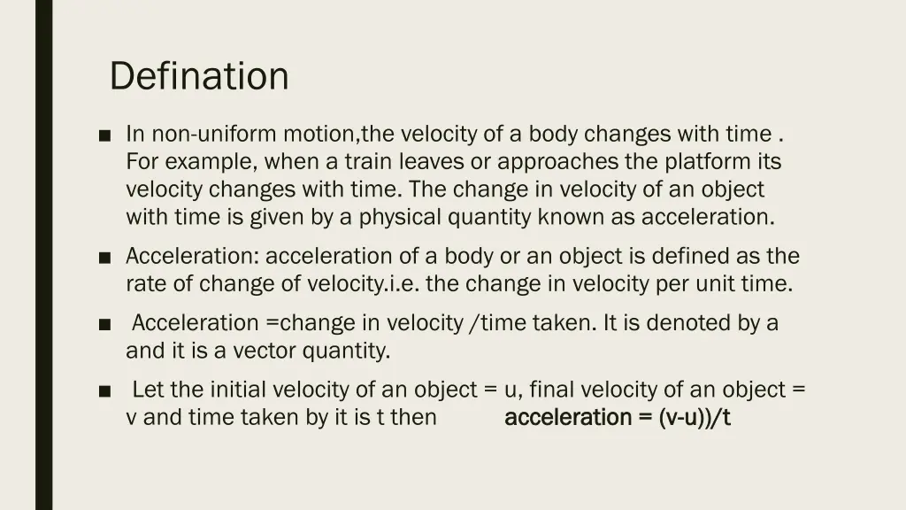 defination