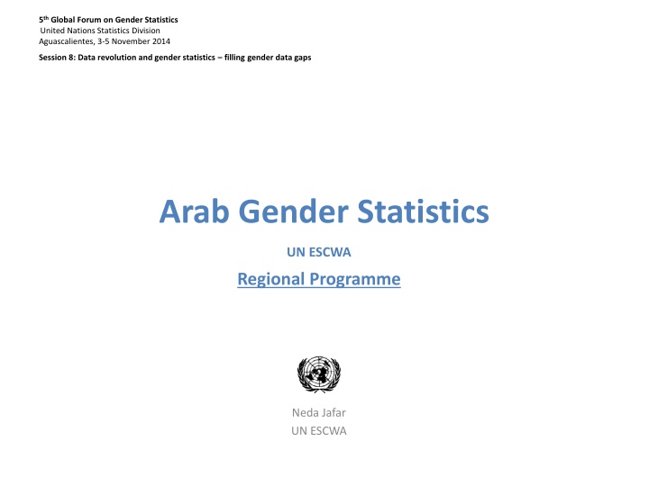 5 th global forum on gender statistics united