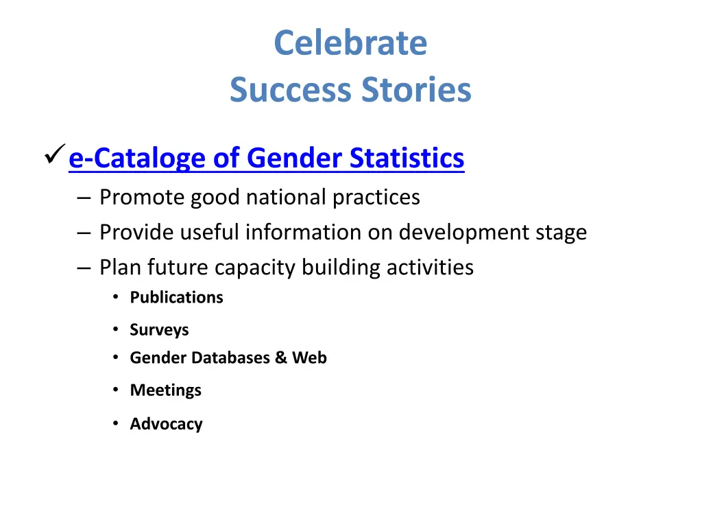 celebrate success stories