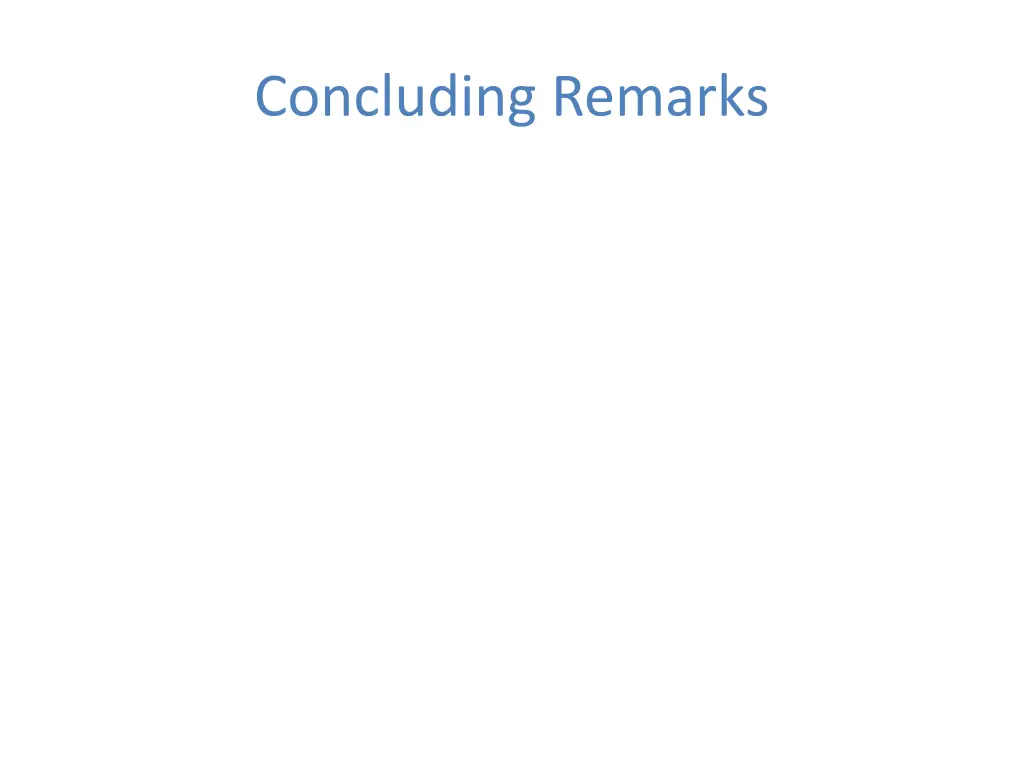concluding remarks