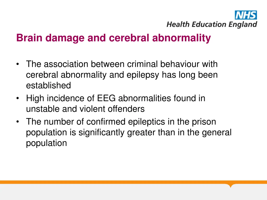 brain damage and cerebral abnormality