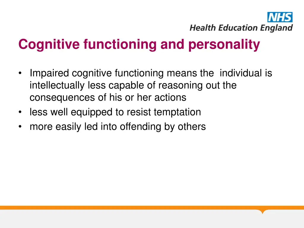 cognitive functioning and personality