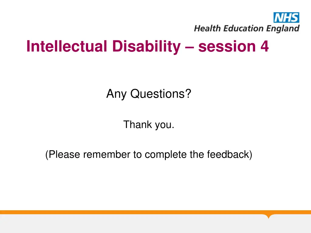 intellectual disability session 4
