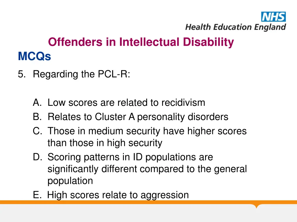 offenders in intellectual disability mcqs 2