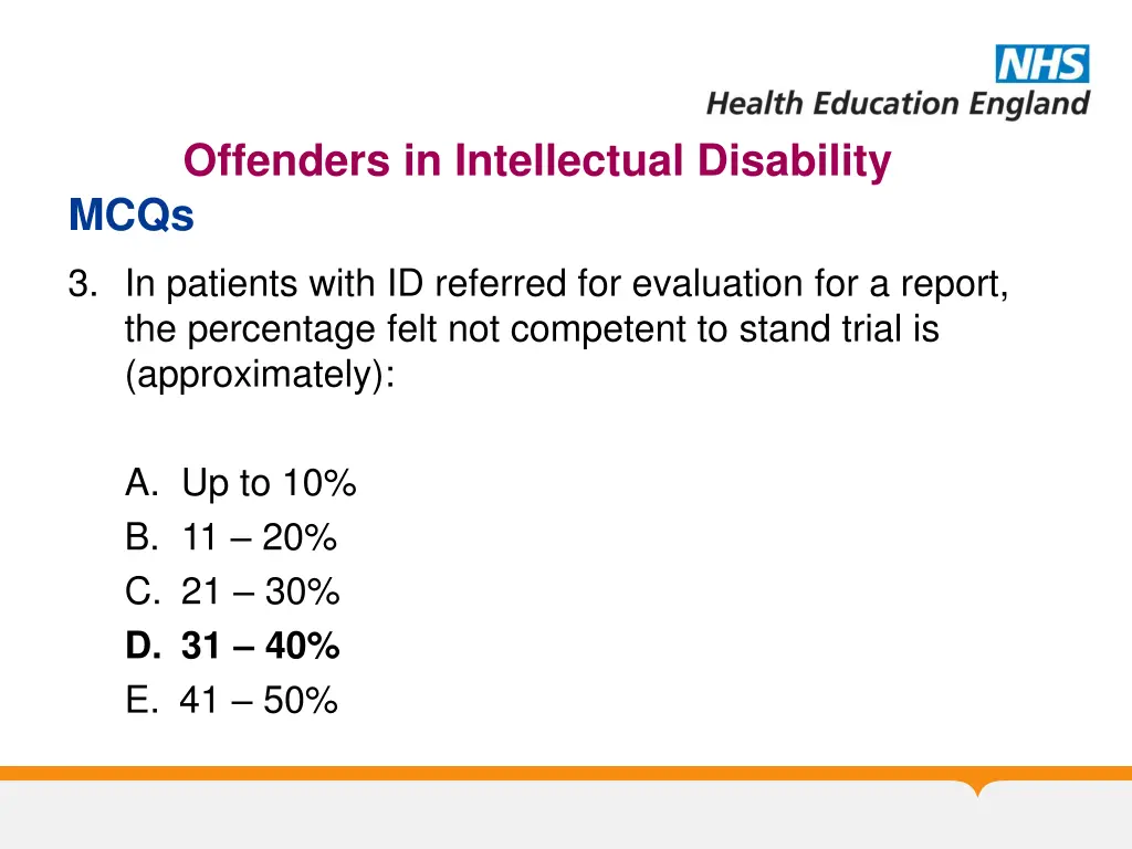 offenders in intellectual disability mcqs 3