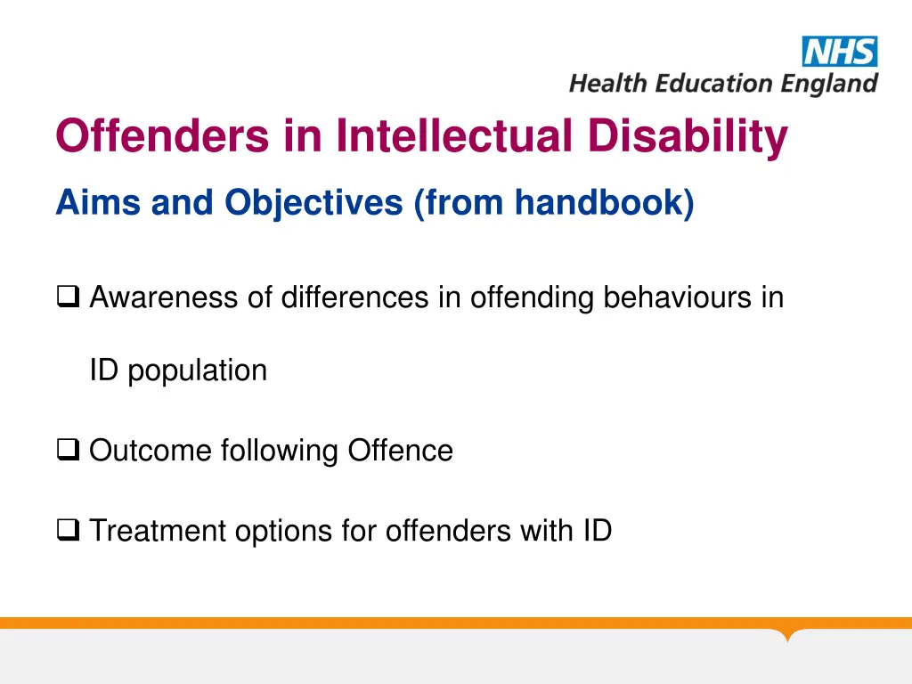 offenders in intellectual disability
