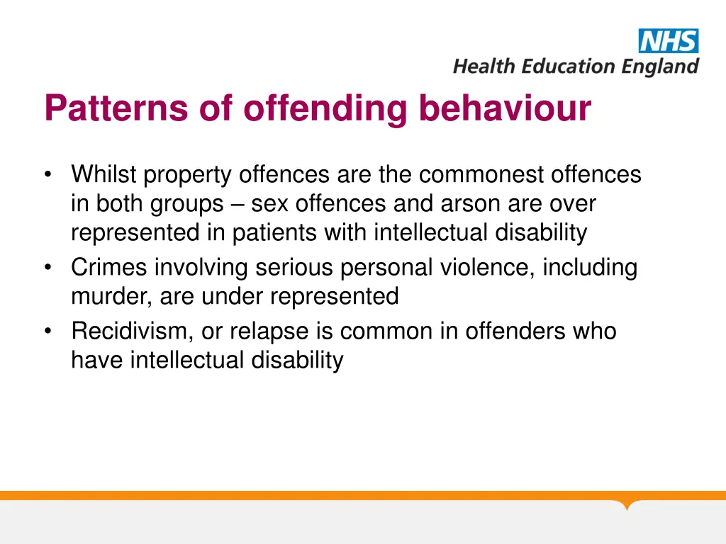 patterns of offending behaviour 1
