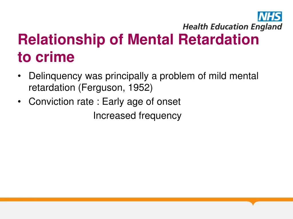 relationship of mental retardation to crime 1