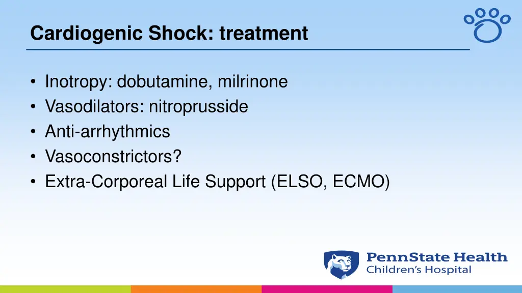 cardiogenic shock treatment 1