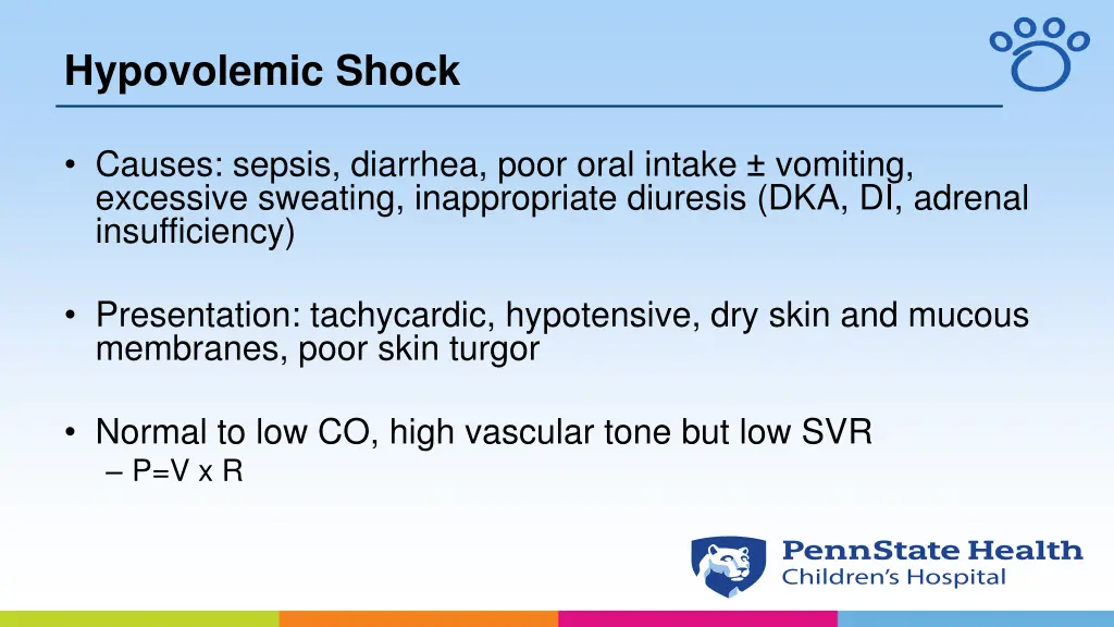hypovolemic shock