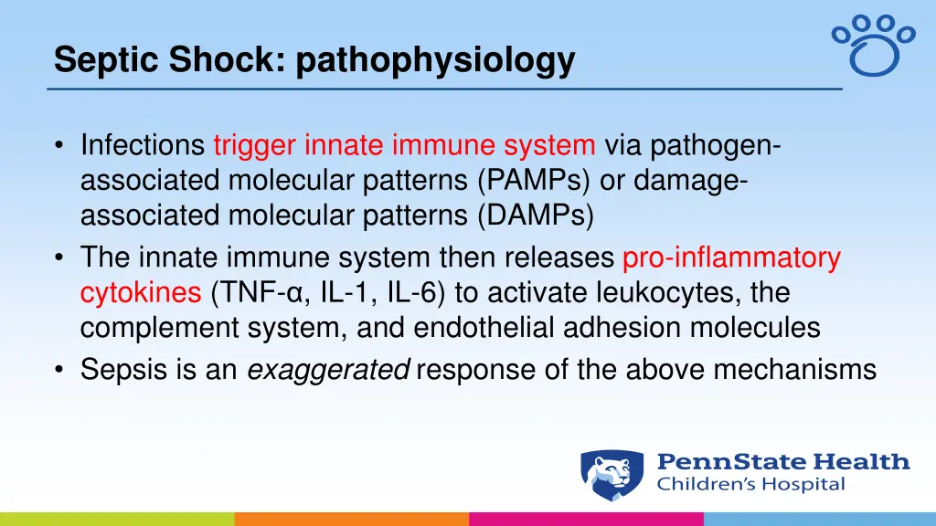 septic shock pathophysiology