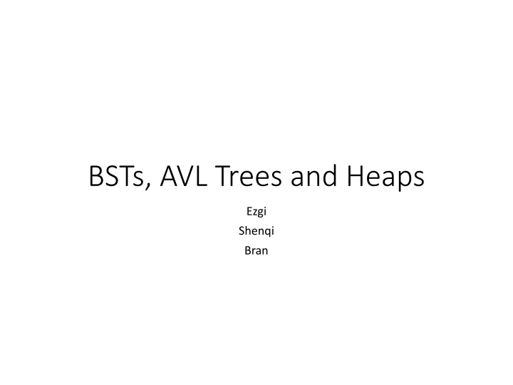bsts avl trees and heaps