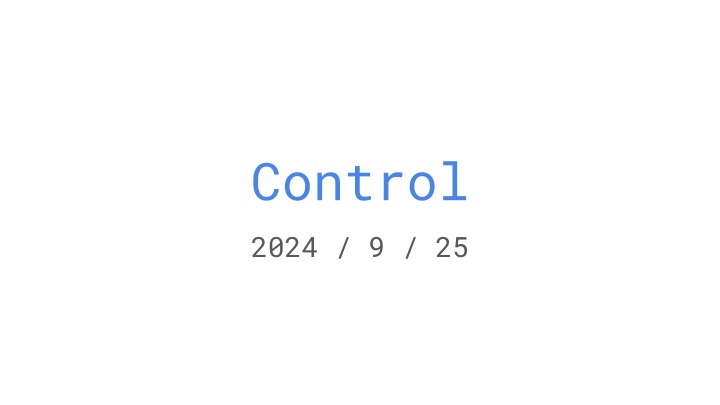 control 2024 9 25