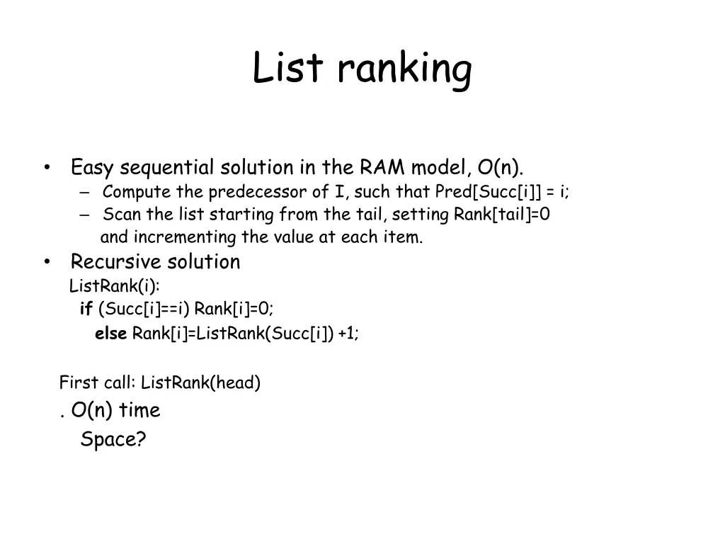 list ranking 1