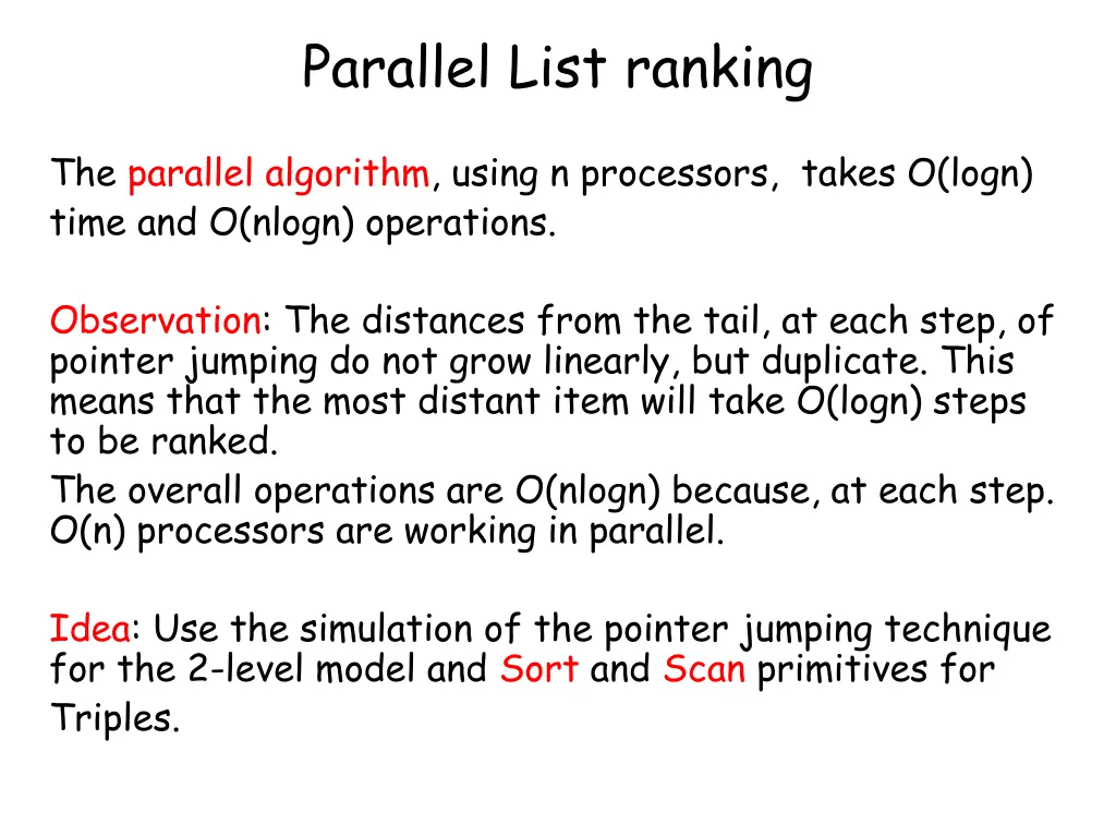 parallel list ranking 1