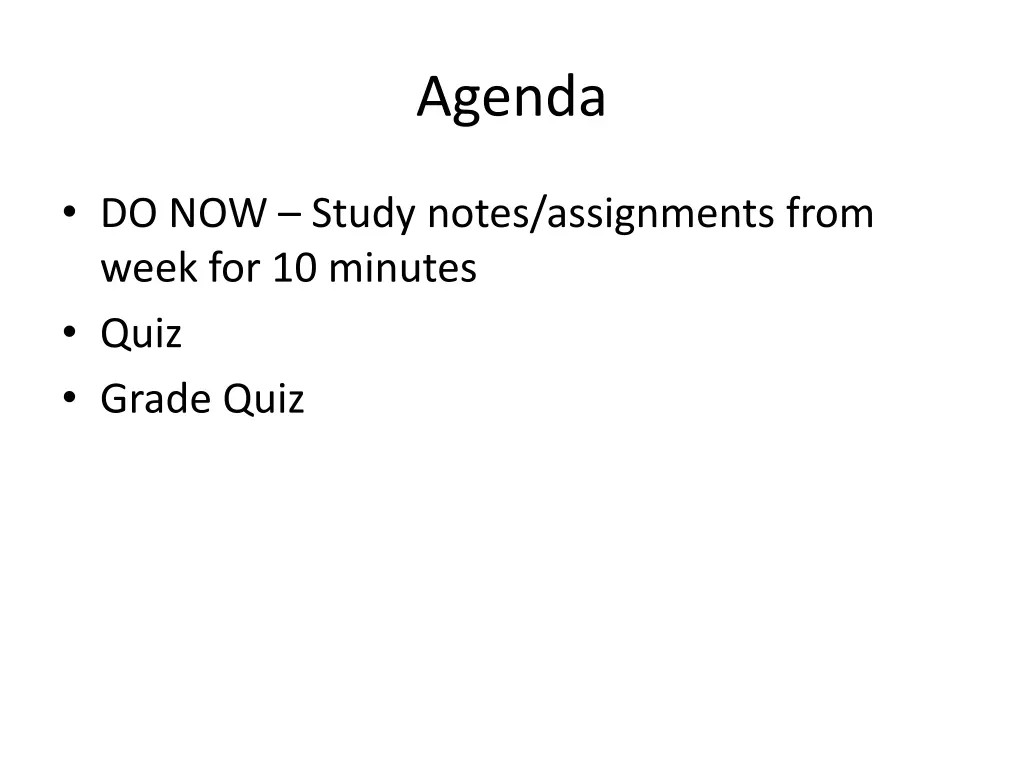 agenda