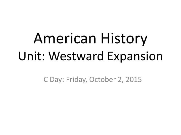 american history unit westward expansion