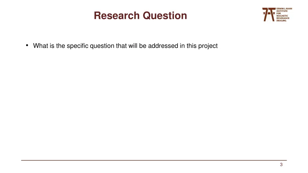 research question