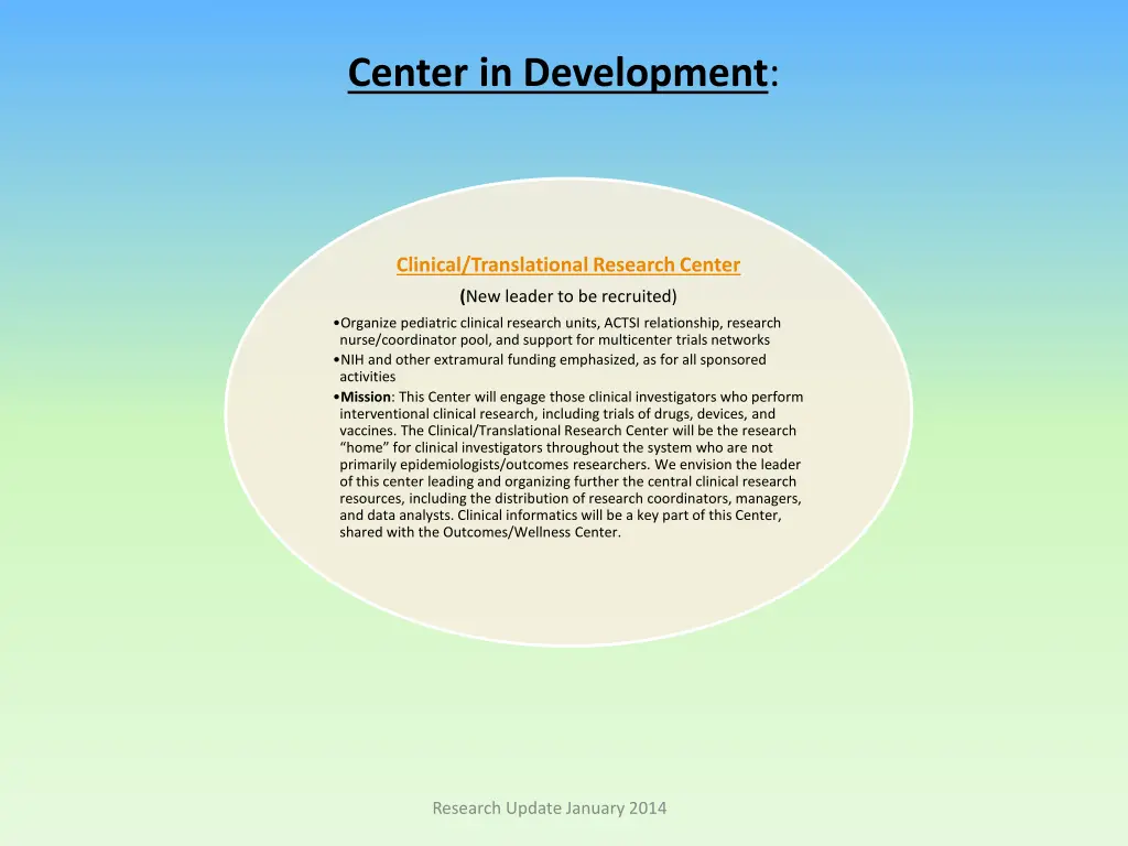 center in development