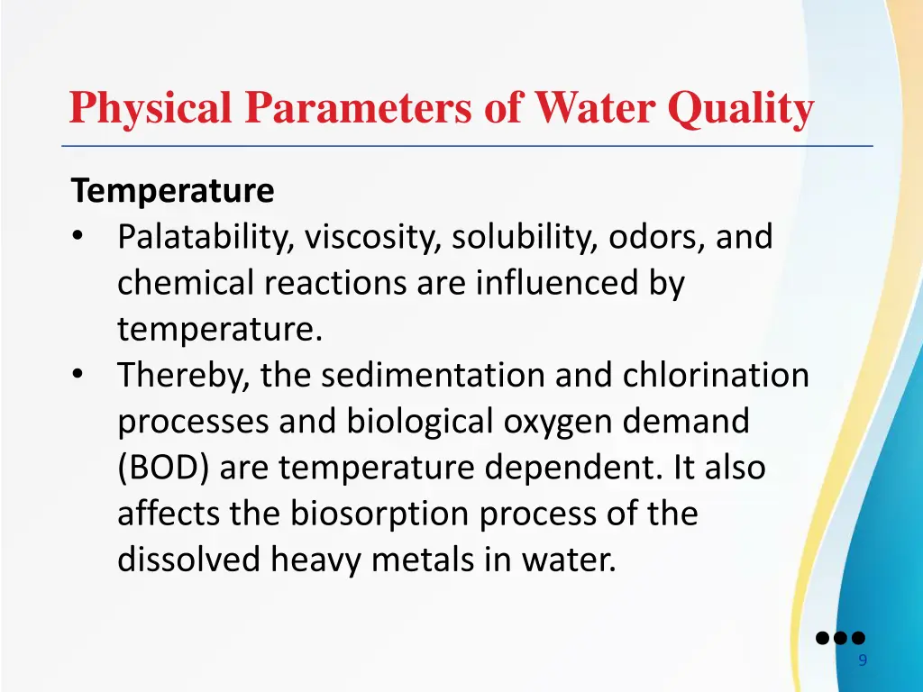 physical parameters of water quality 1