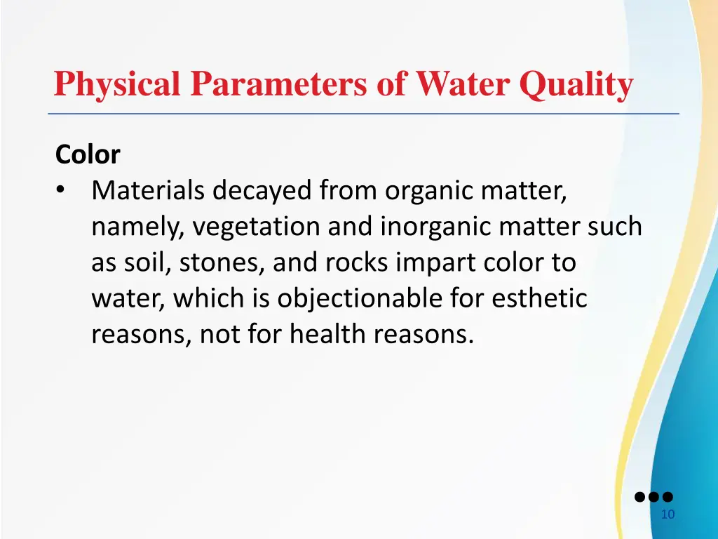 physical parameters of water quality 2