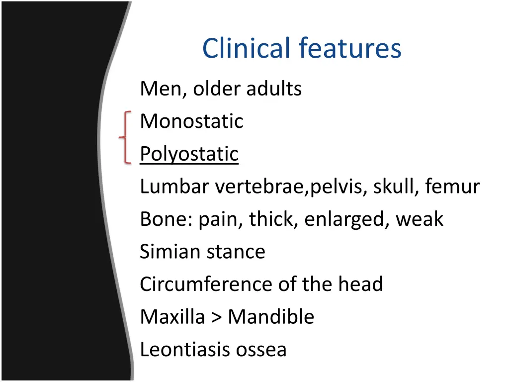 clinical features 2