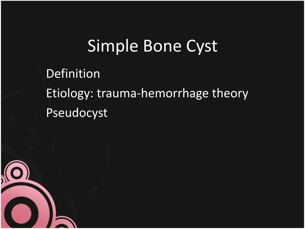 simple bone cyst
