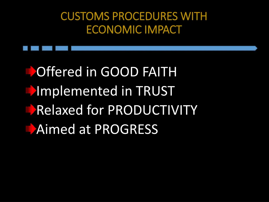 customs procedures with customs procedures with