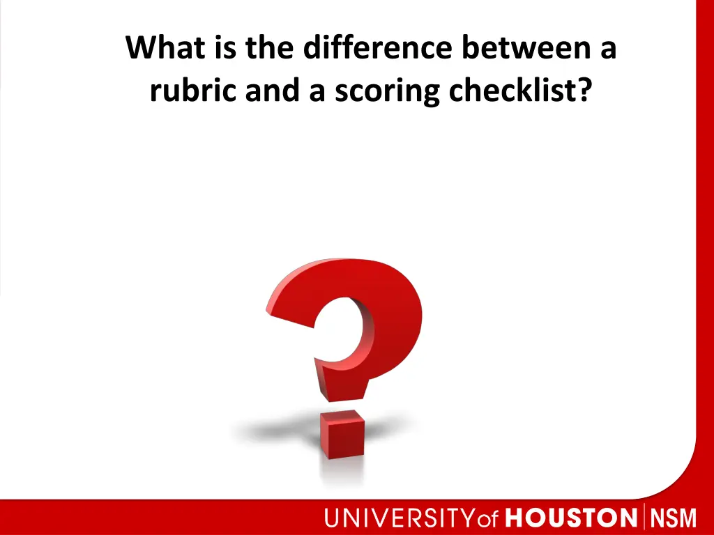 what is the difference between a rubric