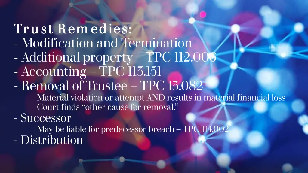 trust rem edies trust rem edies modification