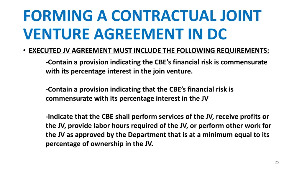 forming a contractual joint venture agreement 3