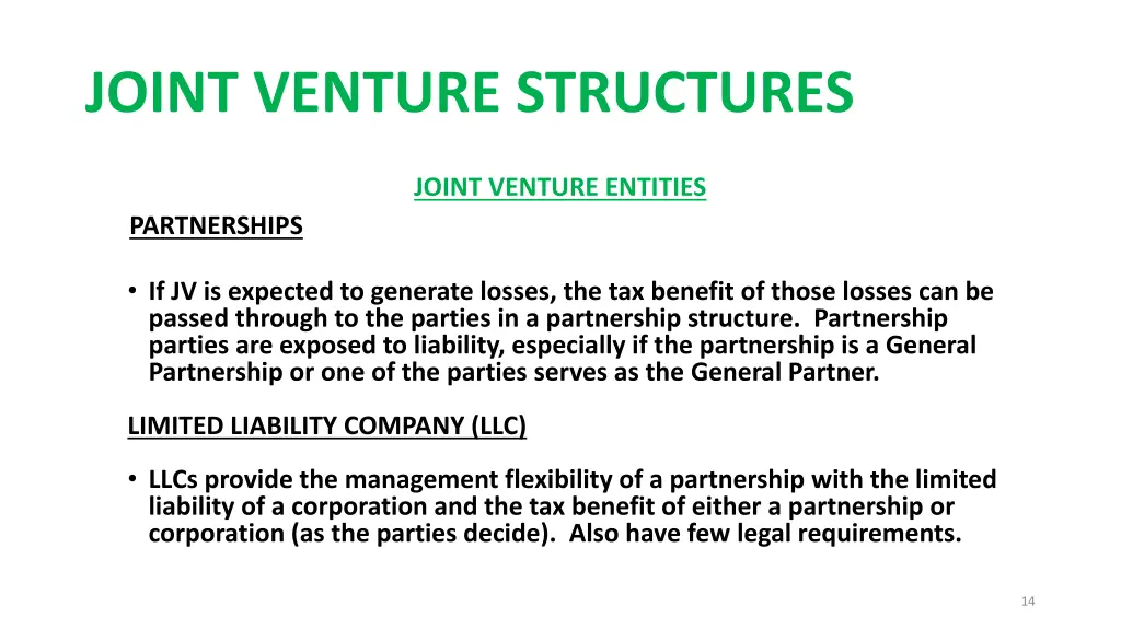 joint venture structures 3