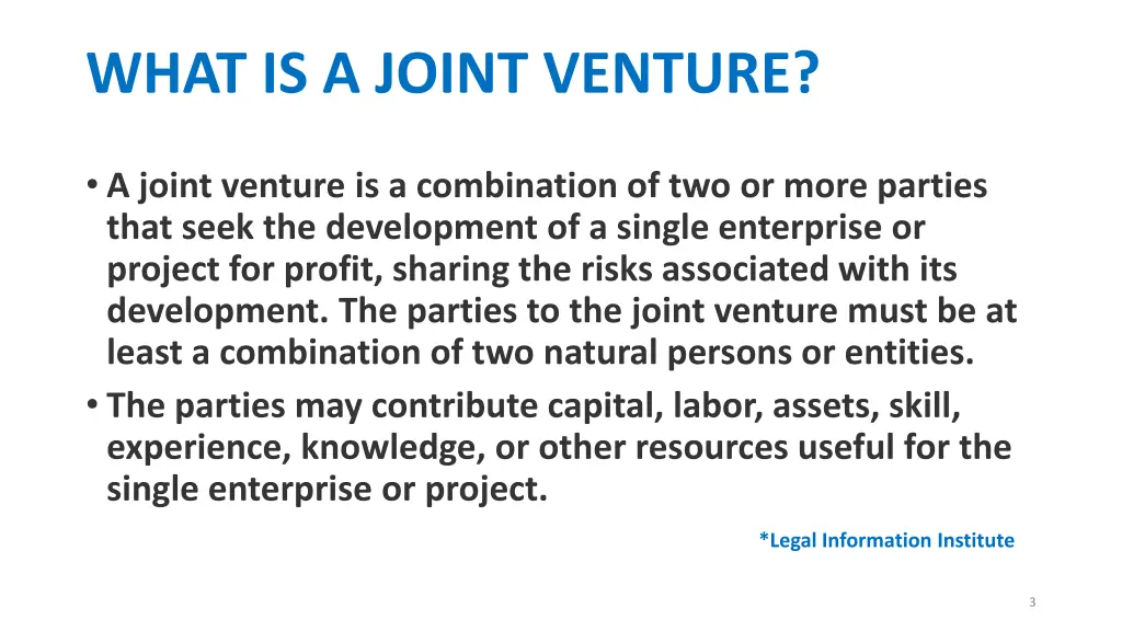 what is a joint venture