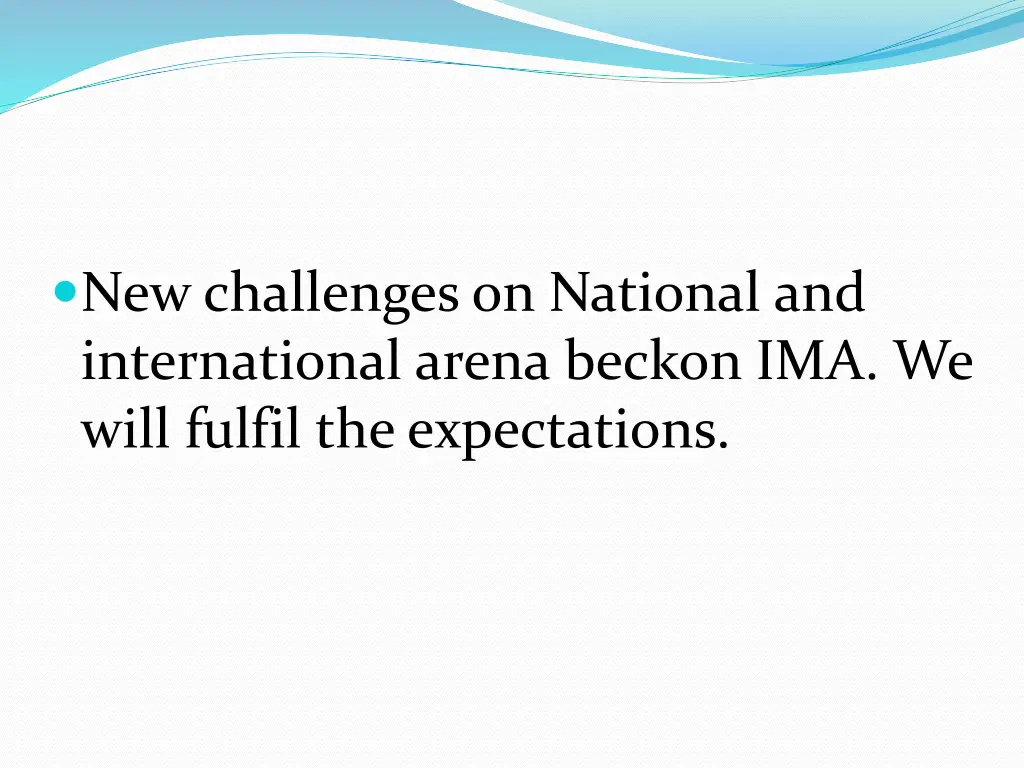 new challenges on national and international