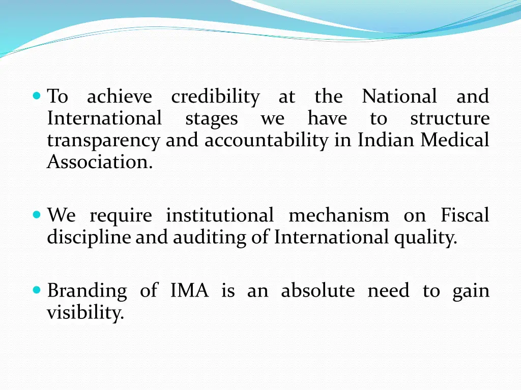 to international transparency and accountability