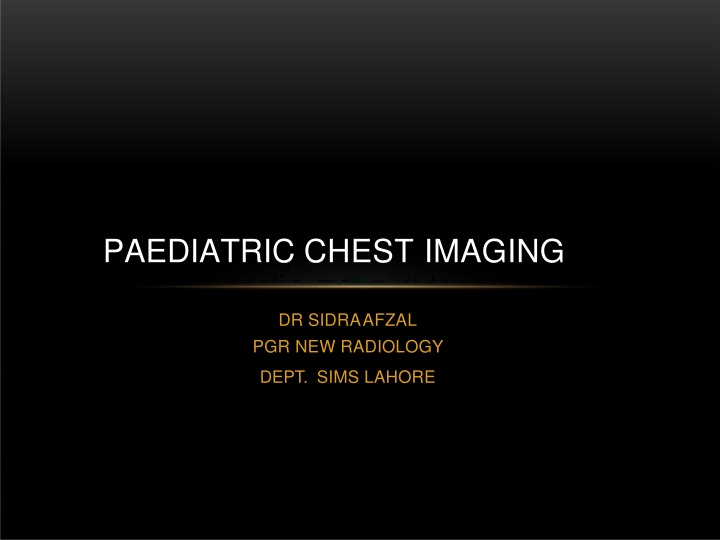 paediatric chest imaging