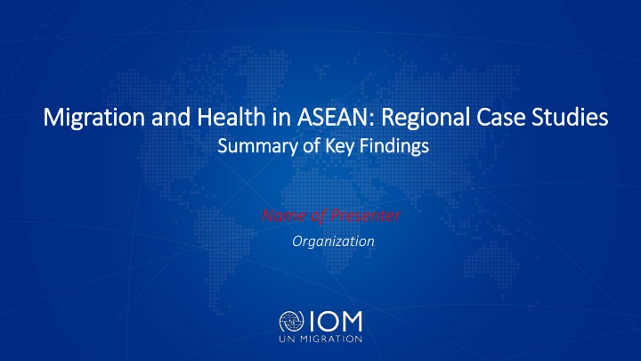 migration and health in asean regional case