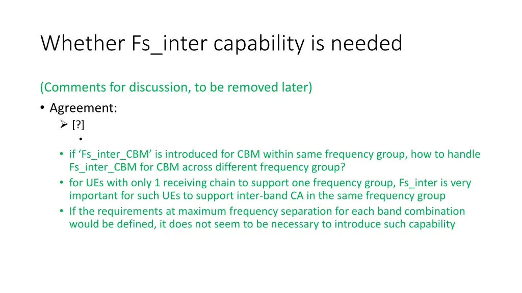 whether fs inter capability is needed