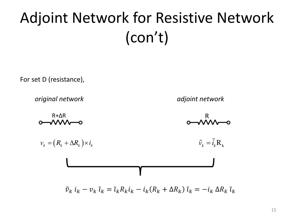 adjoint network for resistive network con t 2