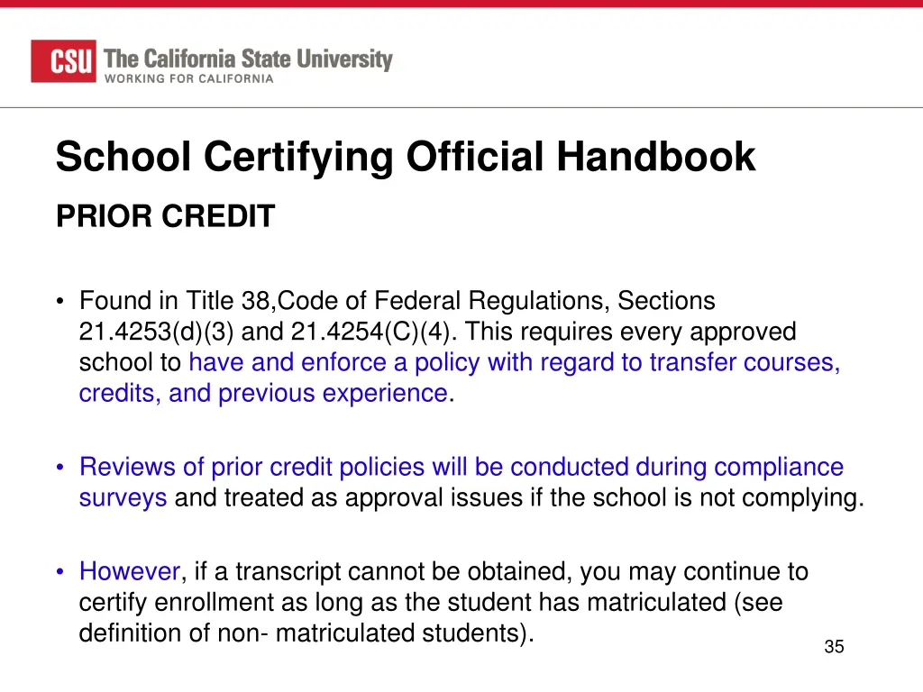 school certifying official handbook 1