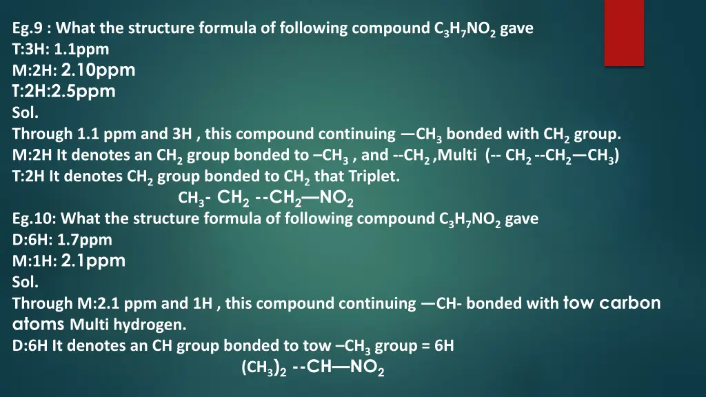 eg 9 what the structure formula of following