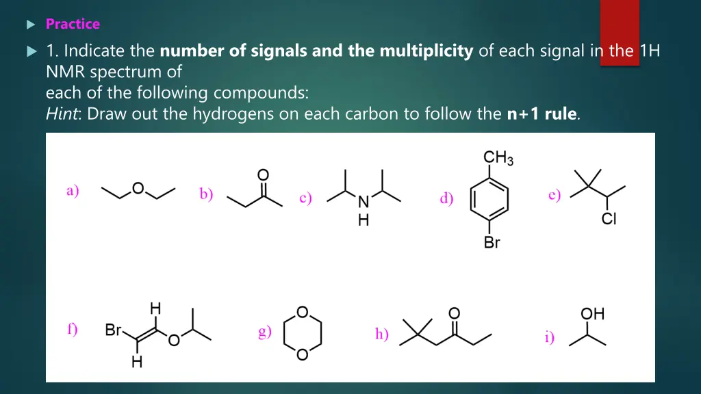 practice 1 indicate the number of signals