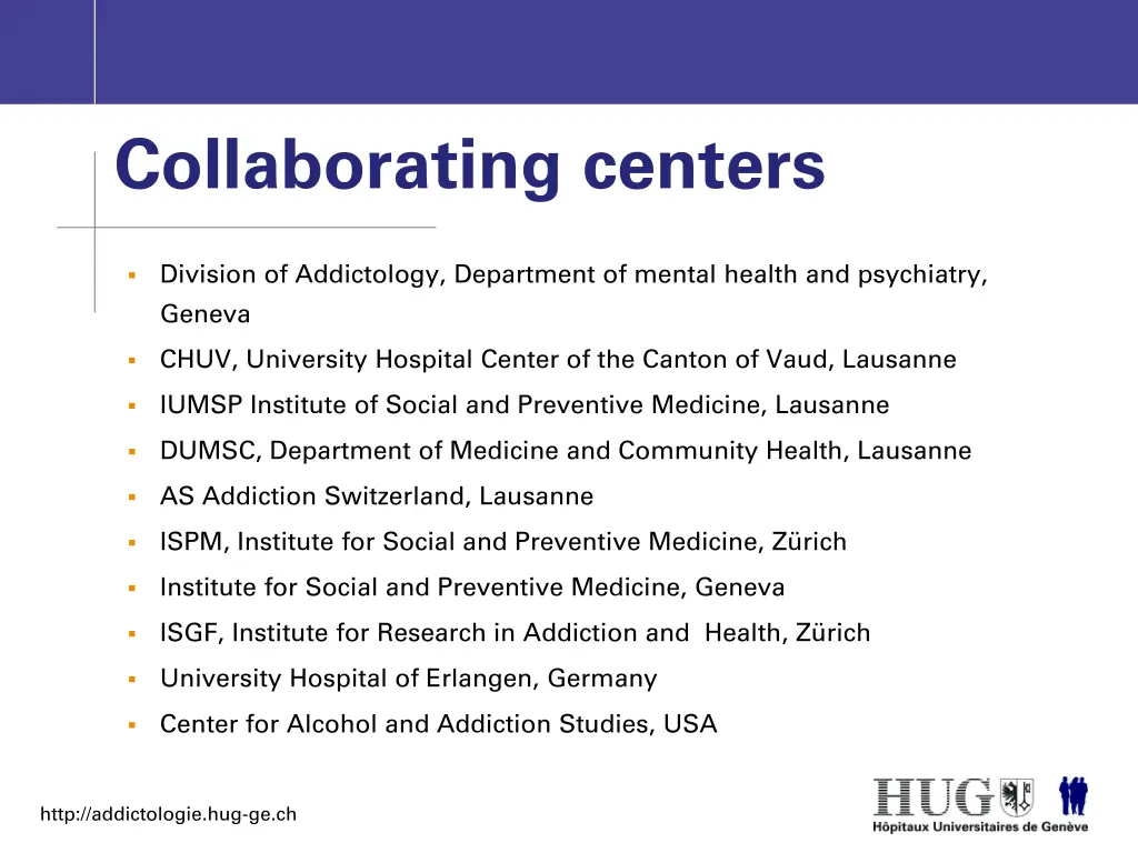 collaborating centers