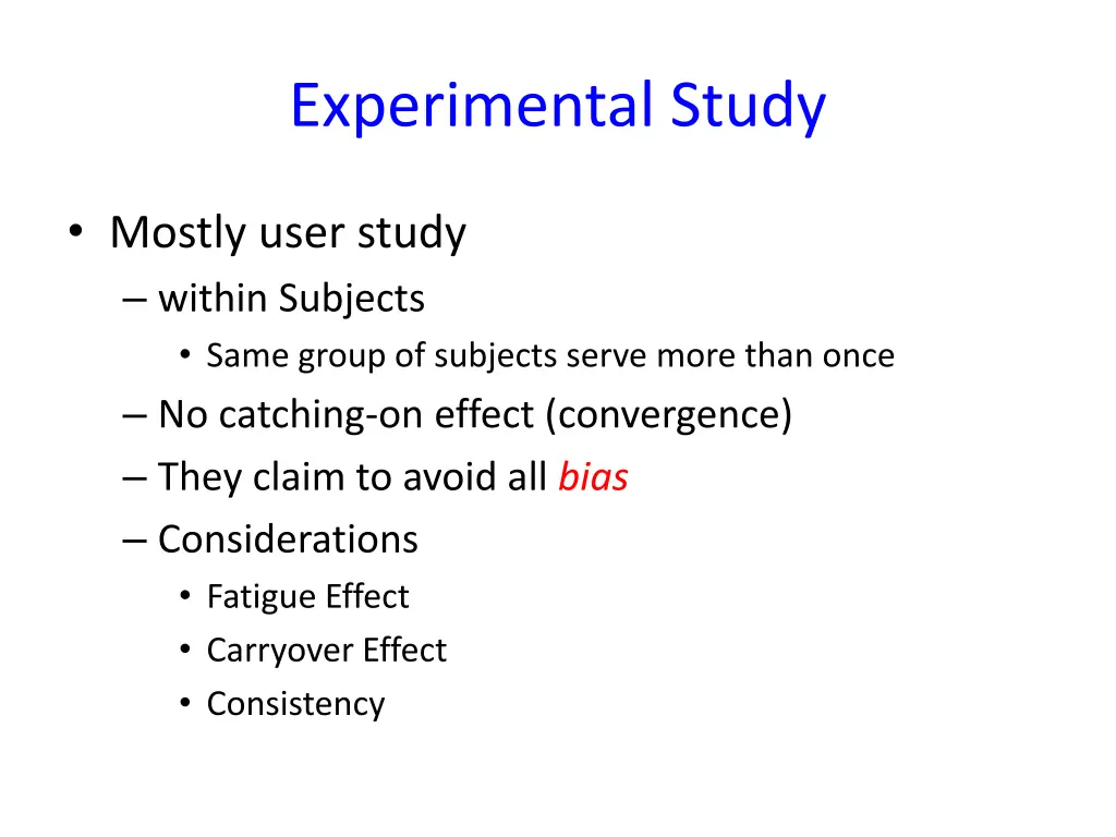 experimental study