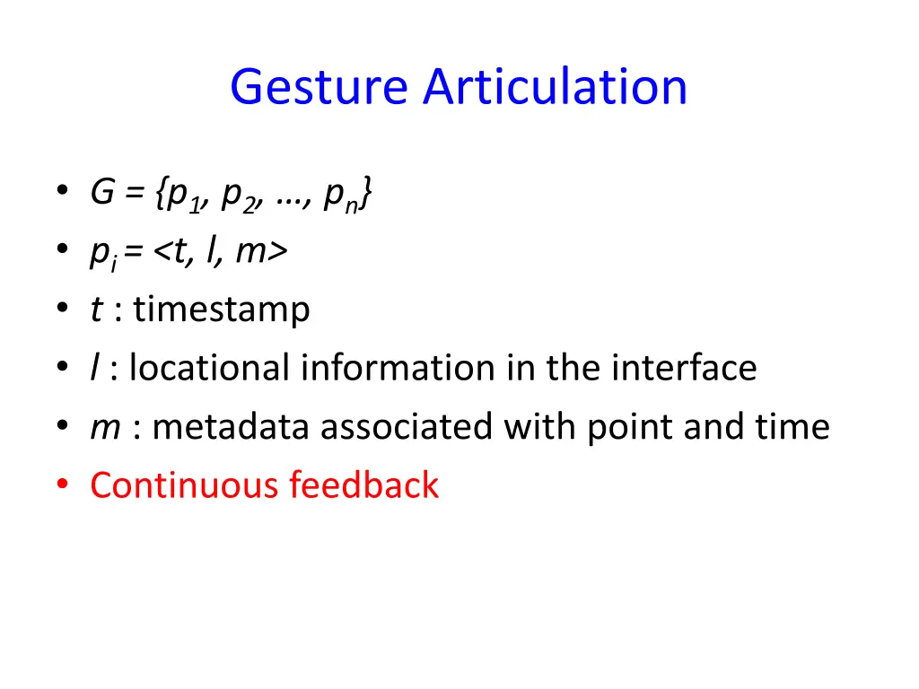 gesture articulation