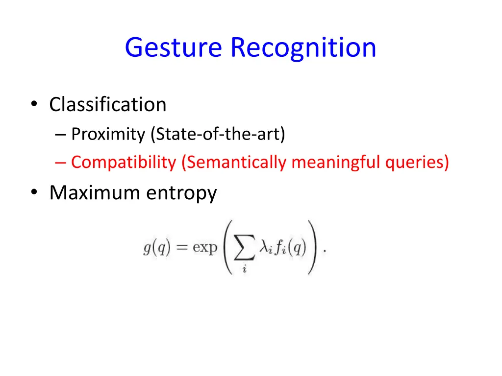 gesture recognition